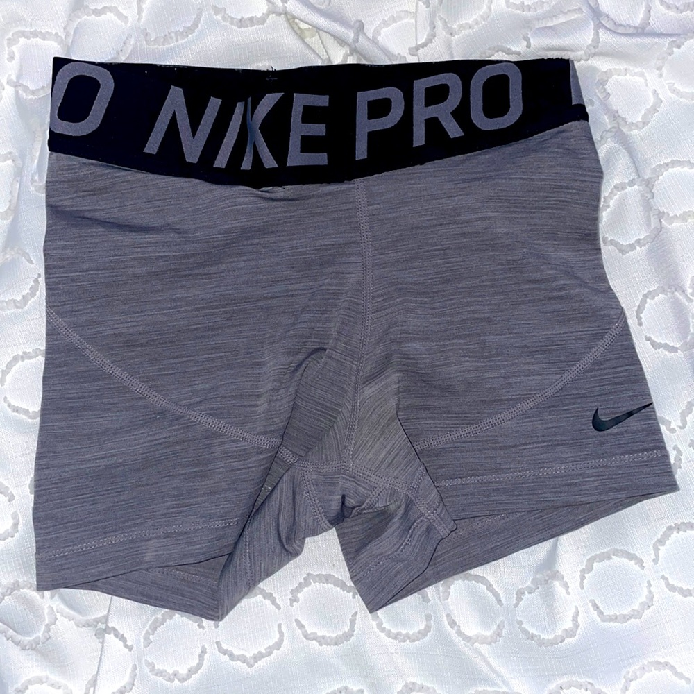 Grey nike pros size small